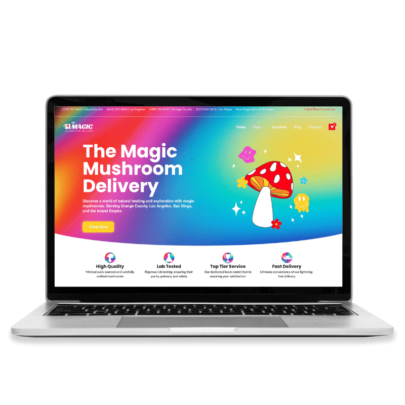 Mushroom Delivery Website Builder