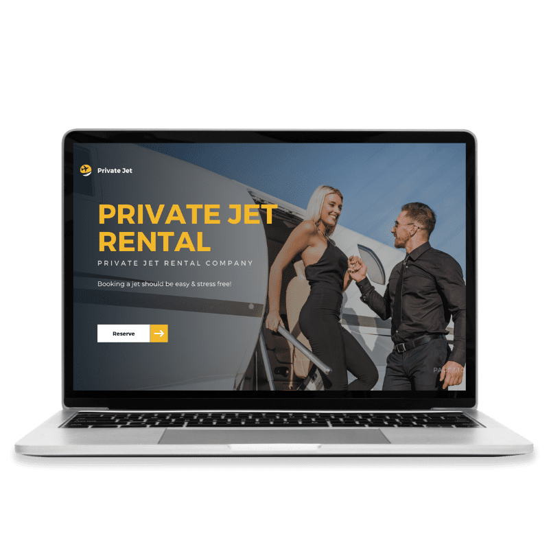 Private Jet Rental Website Builder