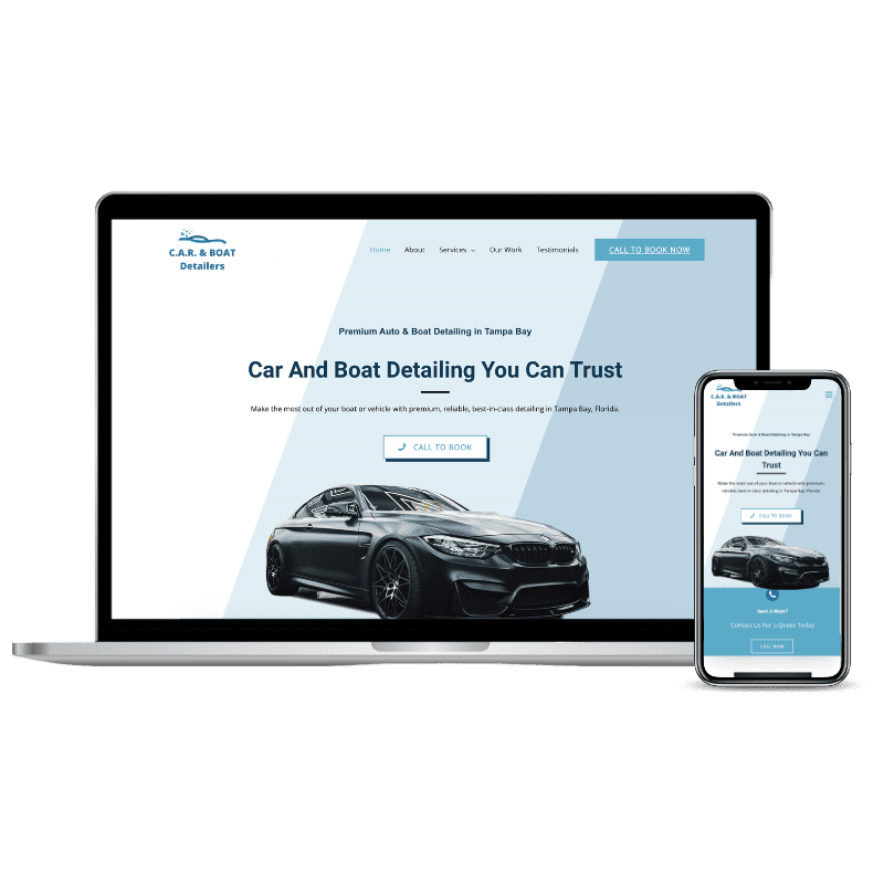 Rental car website builder