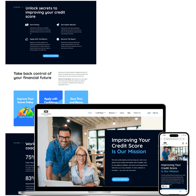 Credit Repair Web Design Digital Marketing Agency Case Study